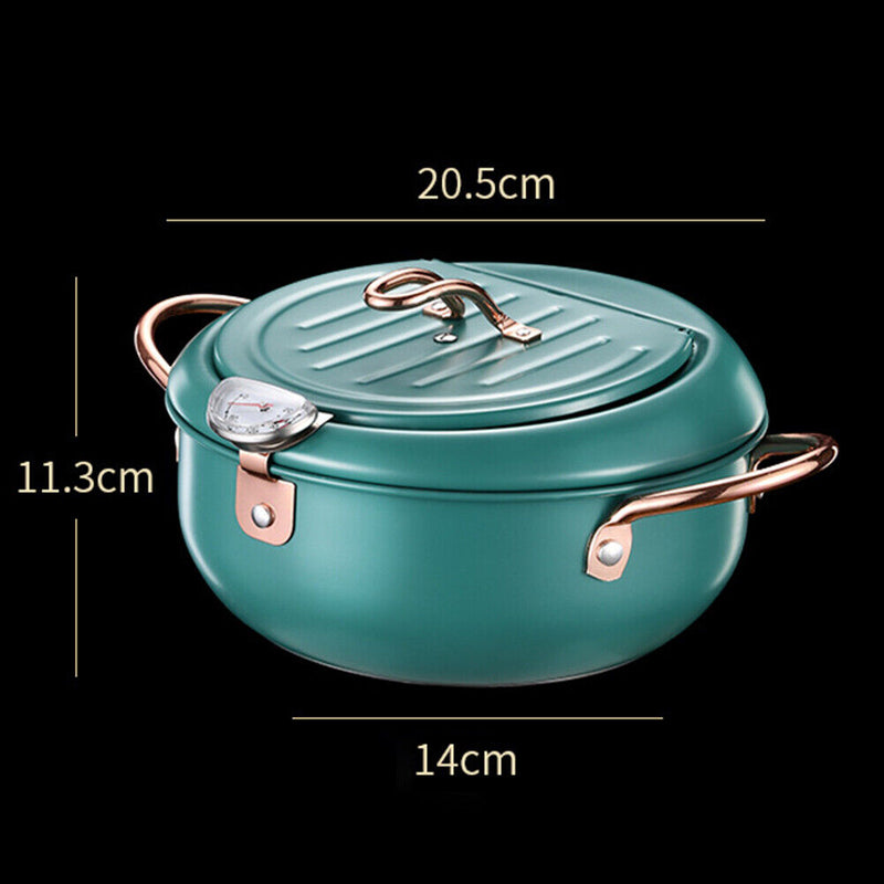 Tempura Fryer Pan Temperature Control Fried Cooking Pot Tools Kitchen Utens