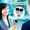 3pcs Silicone Protective Case for RODE Wireless Go II Microphone (White) Newly