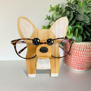 Corgi Glasses Stand Christmas Gift Cute Pet Wooden CS Ornaments For Desktop D4K5