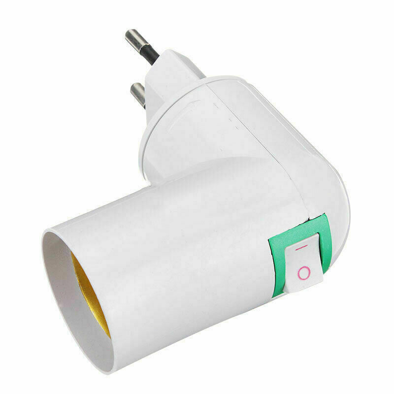 EU-Stecker-Adapter E27 LED Lampe Lampen SockelHalter Fassung Halterung 2022 C2P8