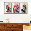 3 Zebra Oil Paint By Numbers Canvas Drawing DIY Coloring Pictures Color Panels