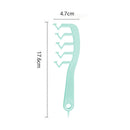Z Shape Hair Slit Comb Curly Bangs Styling Puff Hair Brush Beauty (Green)