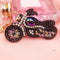 Motorcycle Special Shaped DIY Bright Diamond Painting Kit Keychain for Bag Newly