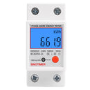 Single Phase Digital LCD Kwh Wattmeter Power Consumption Electric Din Rail