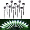10pcs LED Solar Light Mini Steel Tube Lawn Stake Lamp Garden Decor (White) Newly