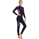 3mm Neoprene Wetsuits Women Scuba Diving Suits for Water Sports (Purple M)