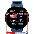 Smart Watch Fitness Tracker Watch-Heart Rate Calories Sleep Tracker (Blue)
