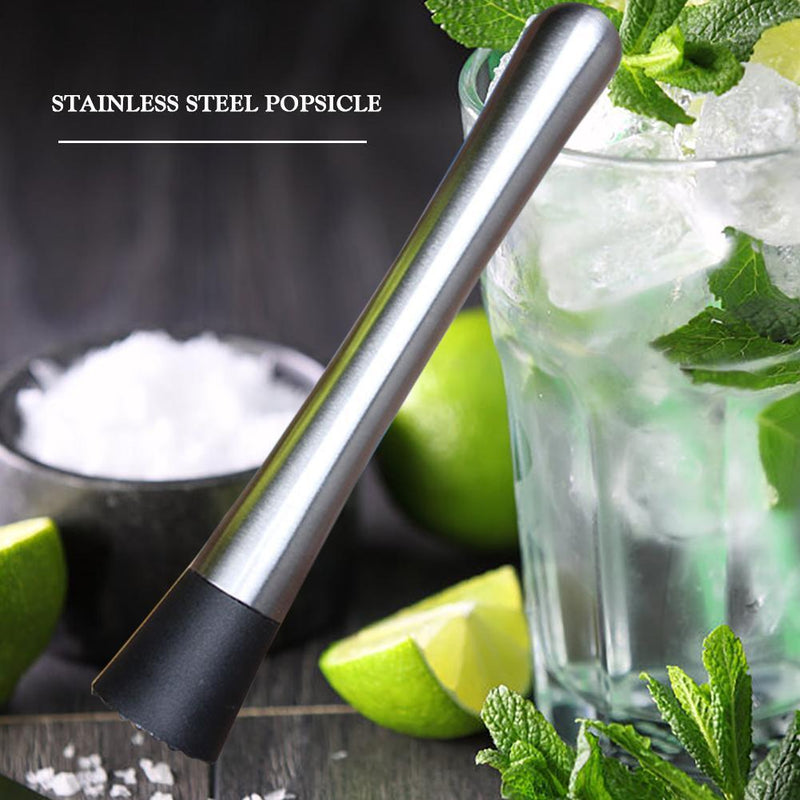 Steel Wine Mixing Stick Muddler Cocktail Stirrer Shaker Ice Crusher Barware
