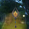 Metal Iron Art Solar Powered Flame LED Lights Hanging Wind Chimes Windows Decor