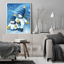 Oil Paint by Numbers Hat Snowman Canvas Artwork Living Room Picture Decoration