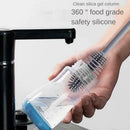 Long Handle Silicone Cup Brush Cleaning Kitchen Cleaner UK Washer Tool K8Q5