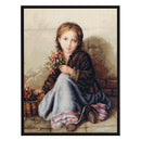 Full Embroidery Little Girl Selling Flowers Cross Stitch Kits 11CT Stamped Arts