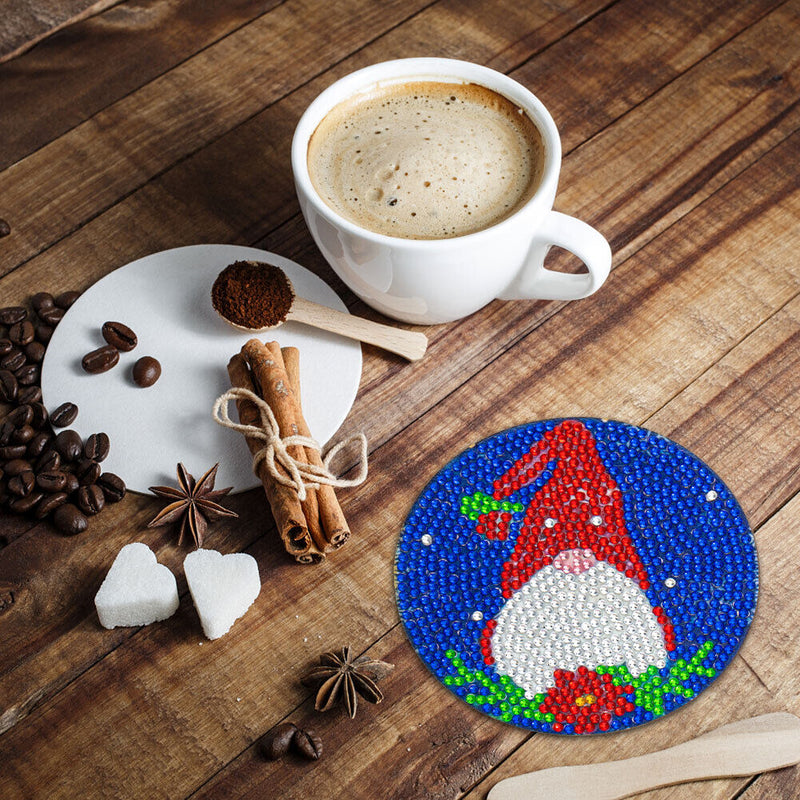 (Wooden) DIY Point Drill Coaster Christmas Style with Mat Shelf Kits (AA1080-1)