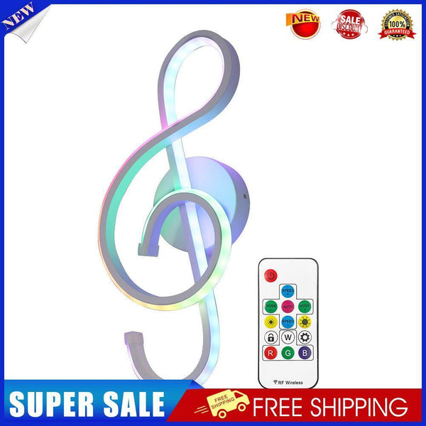 Modern LED Musical Note Wall-Mounted Home Living Room Bedside Light (White)