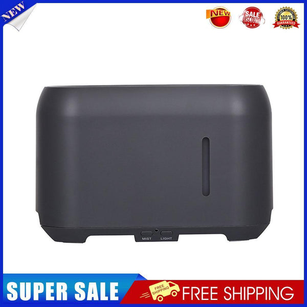 Flame Air Humidifier Remote Essential Oil Diffuser Aromatherapy (EU Black)