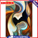Diamond Round 5D DIY Mosaic Painting Kit Abstract Woman Full Drill Picture Craft