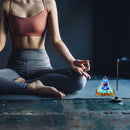 Crystal Pyramid Positive Energy Generator for Meditation Yoga Home Decor Accent