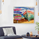 Ship by the Sea Oil Paint By Numbers Kit DIY Acrylic Painting on Canvas Art