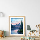 Diamond Painting Mountain Lake Full Round Drill Rhinestone Picture DIY Drawing