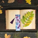 DIY Flower Special Shape Diamond Painting Creative Leather Bookmark with Tassel
