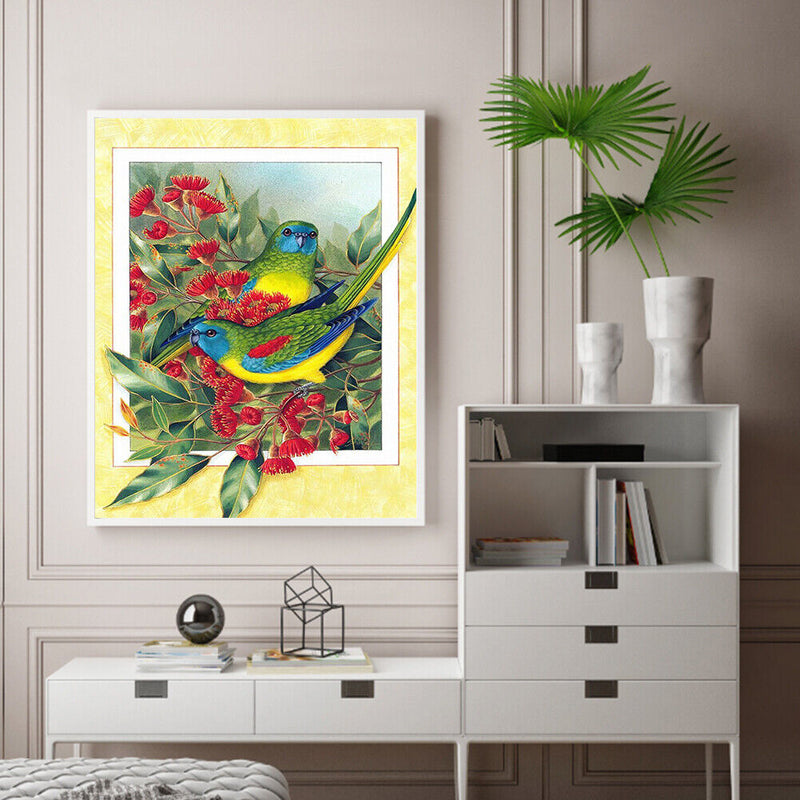 Flower Bird Oil Paint By Numbers Kit DIY Acrylic Painting Wall Art Picture Cr