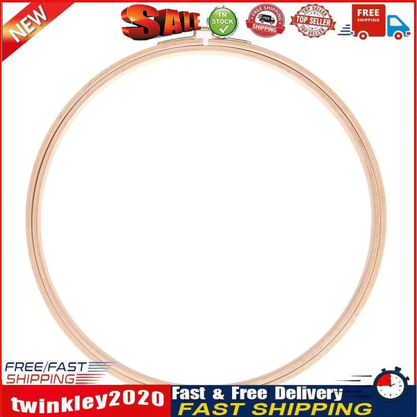 DIY Wooden Cross Stitch Frame Needlework Hoop Ring Embroidery Tool(24cm) Newly