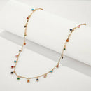 Women Boho Fashion Choker Clavicle Chain Candy Balls Pendant Necklace Gifts
