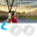 5pcs Tennis Racket Handle Ring Badminton Racquet Grip Band Overgrip (White)