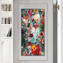 DIY Full Round Diamond Painting Flowers Bloom Picture Rhinestone Mosaic Han