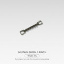 5-ring Camping Hanging Rope Tent Cup Lamp Hanger Clothes Line (Army Green) Newly