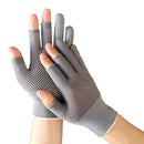 3 Fingers Cut Fishing Gloves Anti-Slip Sunscreen Angling Gloves (Gray) Newly