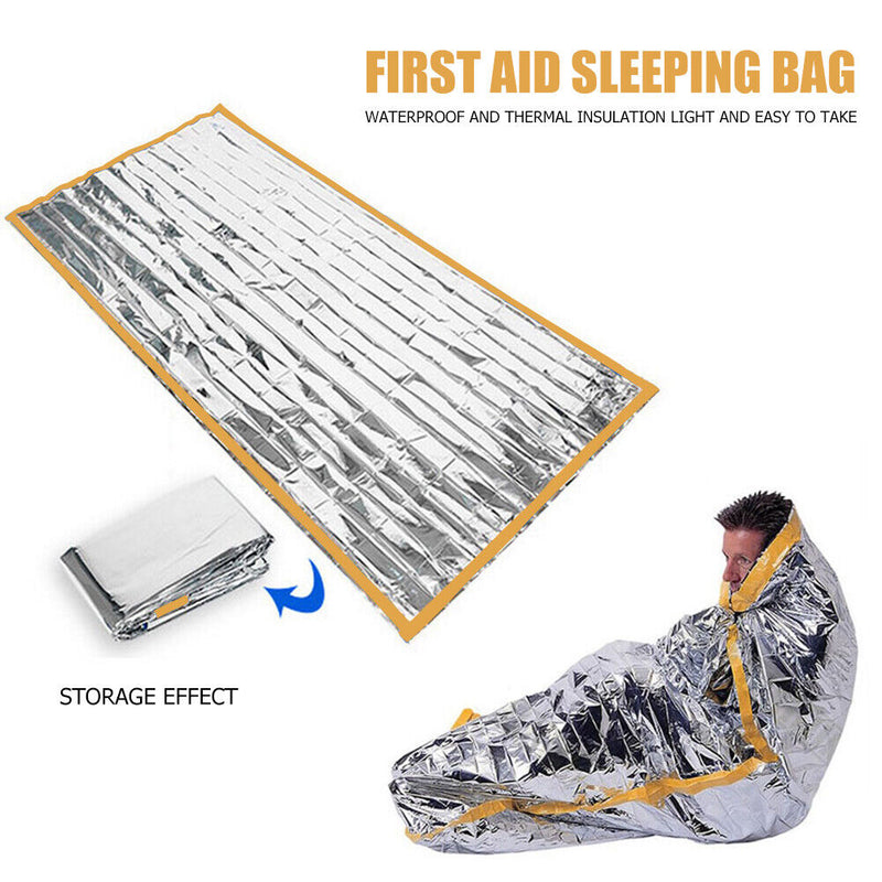 Outdoor Emergency Survival Sleeping Bag Thermal Camping Hiking Rescue Blank