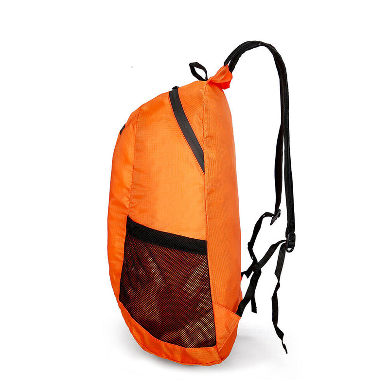 20L Large Waterproof Folding Climbing Backpack Bag Travel Rucksack (Orange)