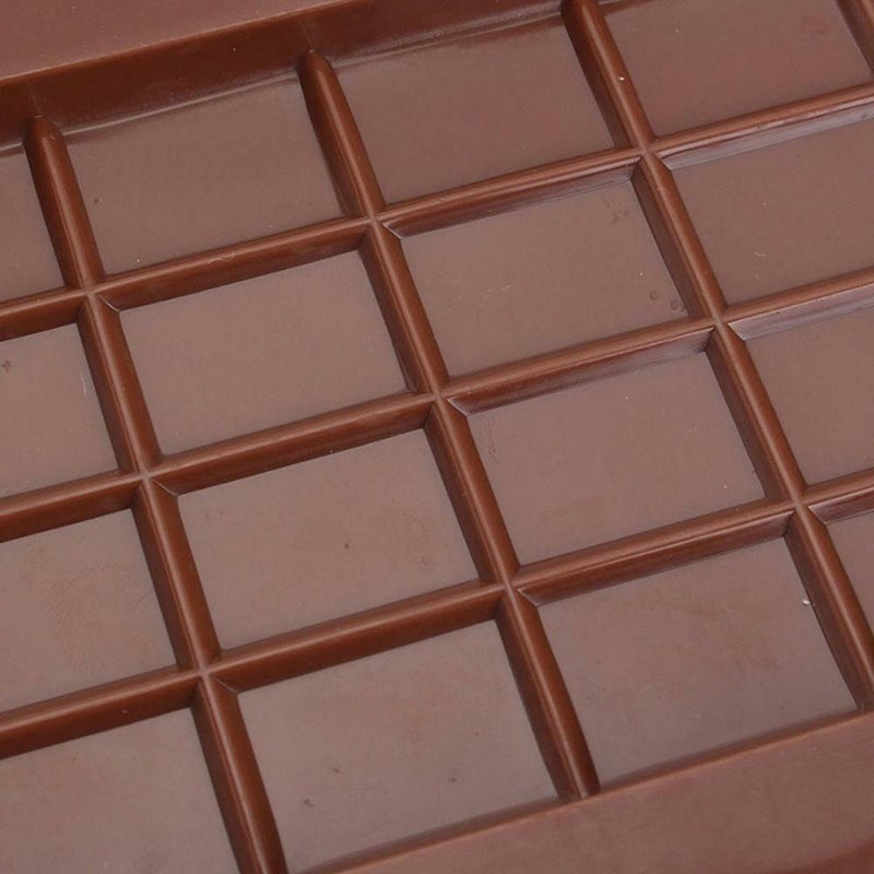 Square Chocolate Mold Bar Block Ice Silicone Cake Candy Bake Mould-Coffee W1H7