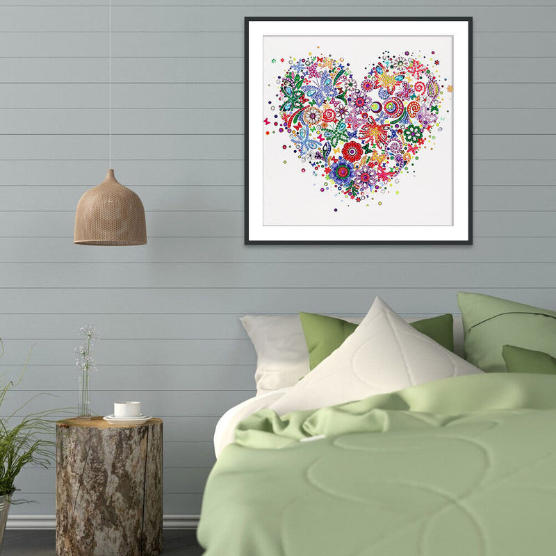 5D DIY Special Shaped Diamond Painting Heart Cross Stitch Mosaic Craft Kit