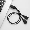 Computer Supplies Y Splitter Cable Adapter Male To Dual Female USB 2.0 Hub