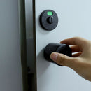 Public Toilet Bathroom Black Round Shape Knob Partition Handle Handle Plastic