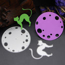 Round Cat Metal Cutting Dies Stencil DIY Scrapbooking Embossing Paper Craft