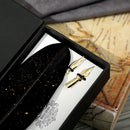 Retro Calligraphy Feather Dip Pen with 2 Nib Set Writing Gift Box (Black) Newly