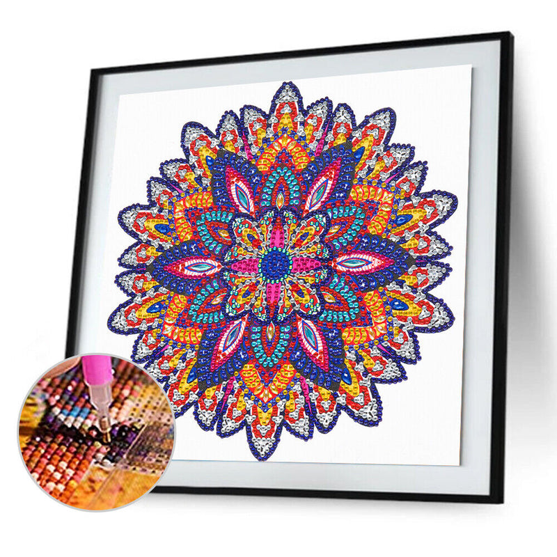 Partial Drill 5D Special Shape Diamond Painting Abstract Mandala Kit (X053)