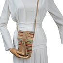 Straw Mobile Phone Bag Ethnic Style Woven Tassel Small Satchel Crossbody Bags