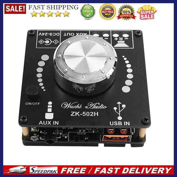 ZK-502H 2x50W Dual Channel HIFI Digital Audio Stereo BT5.0 Power Amplifier