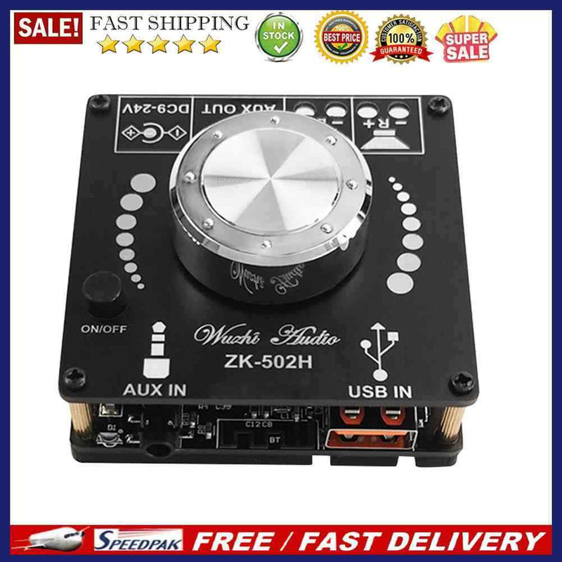 ZK-502H 2x50W Dual Channel HIFI Digital Audio Stereo BT5.0 Power Amplifier