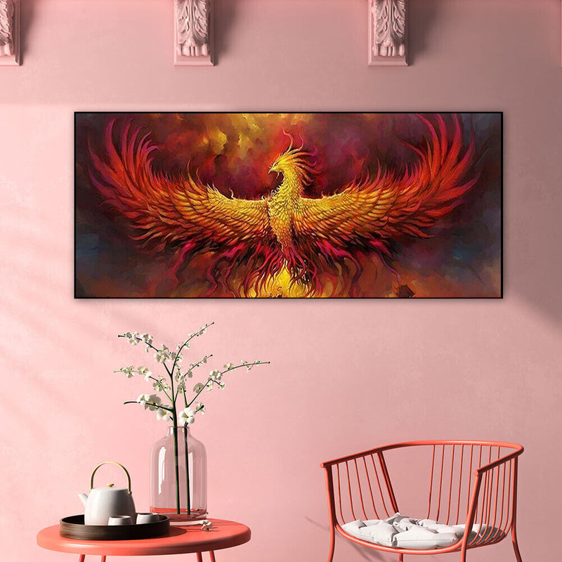 Flaming Phenix Oil Paint By Numbers Kits Canvas Picture DIY Home Decoration Gift
