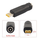 5.5x2.1mm Female to Square Plug Converter for Lenovo ThinkPad 10 Helix 2 Newly