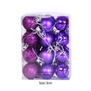 24pcs/box Christmas Balls 3cm Hanging Shopping Mall Ceiling Ornament (E) Newly