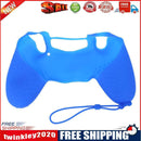 Silicone Non-Slip Grip Cover Case for PS4 Controller with Lanyard(Blue)