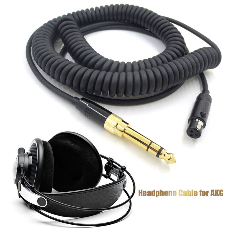 3.5mm Male to Mini Spring Headset Cable for AKG K240 K271 K141 K702 K712 Newly