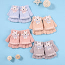 Flip Fingerless Gloves Warm Knitted Gloves Half Fingers Mittens Autumn Winter
