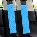 2pcs Car Seat Belt Cover Non Slip Fluffy Safety Belt Shoulder Pad (Blue) Newly